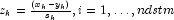 z_k=\frac{(x_k-y_k)}{s_k},i=1,\ldots,ndstm