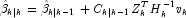 \hat \beta _{k|k}  = \hat \beta _{k|k-1}  + 
            C_{k|k-1}Z_k^{T}H_k^{-1}v_k