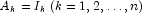 A_k = I_k \: (k = 1, 2, \ldots, n)