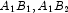 A_1 B_1, A_1 B_2