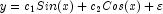 y = c_1 Sin(x) + c_2 Cos(x) + \varepsilon