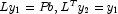 Ly_1=Pb, L^Ty_2=y_1