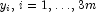 y_i, \, i=1,\ldots,3m