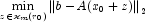 \min_{z \in \kappa_m(r_0)}{\Vert b-A(x_0 + z) \Vert}_2