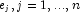 e_j, j = 1, ..., n