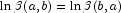 {\rm ln} \, \beta 
            \left( {a,b} \right) = {\rm ln} \, \beta \left( {b,a} \right)