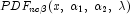 PDF_{nc\beta}(x, \;  \alpha_1, \; \alpha_2, \; \lambda)